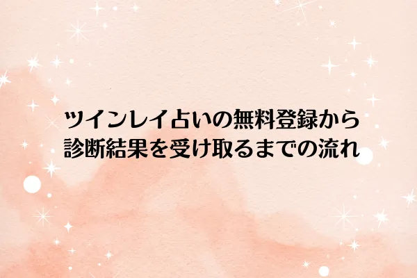 ツインレイ占いの無料登録から診断結果を受け取るまでの流れ