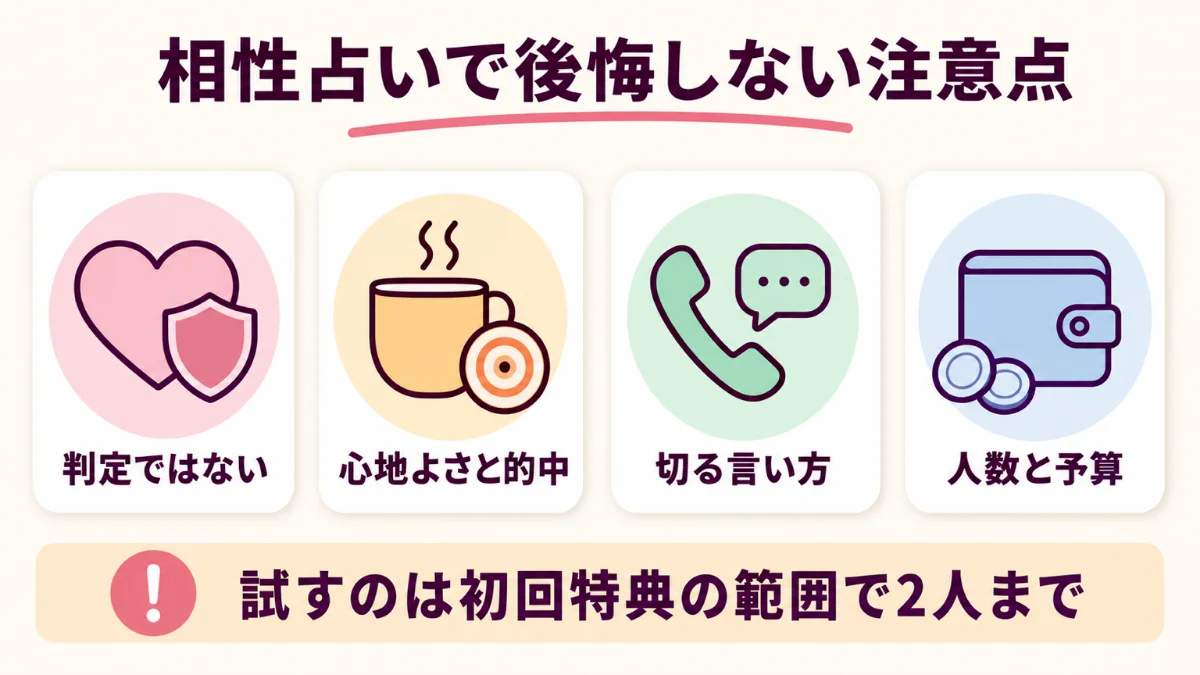 相性占いで後悔しないために気をつけること