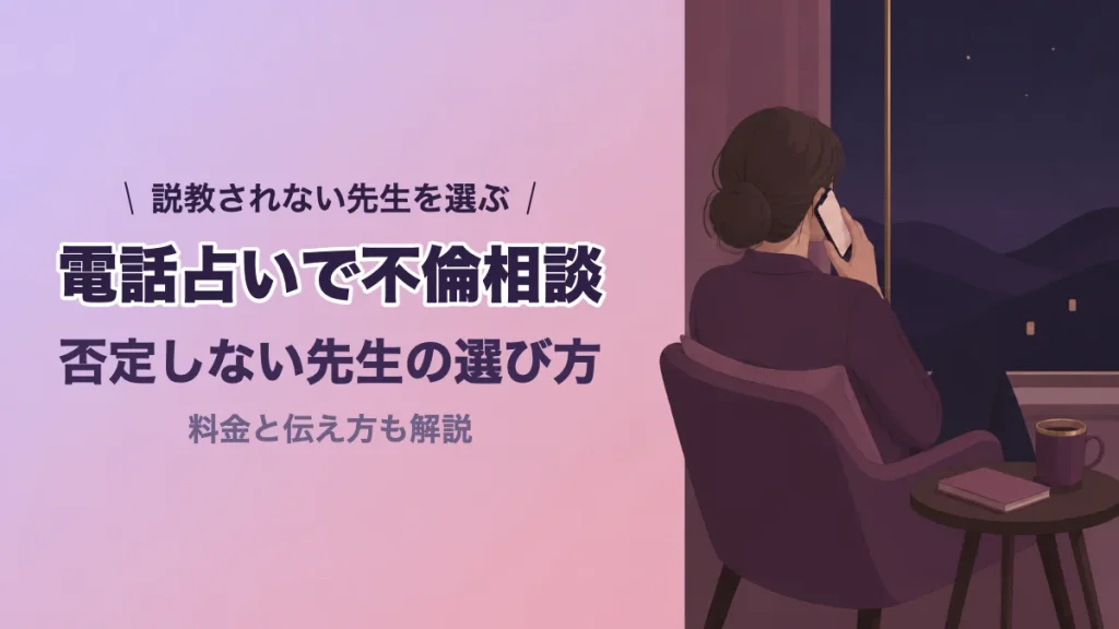 電話占いで不倫の相談ができる占い師の選び方
