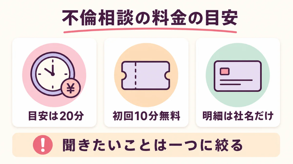 電話占いの不倫相談にかかる料金と初回無料の目安