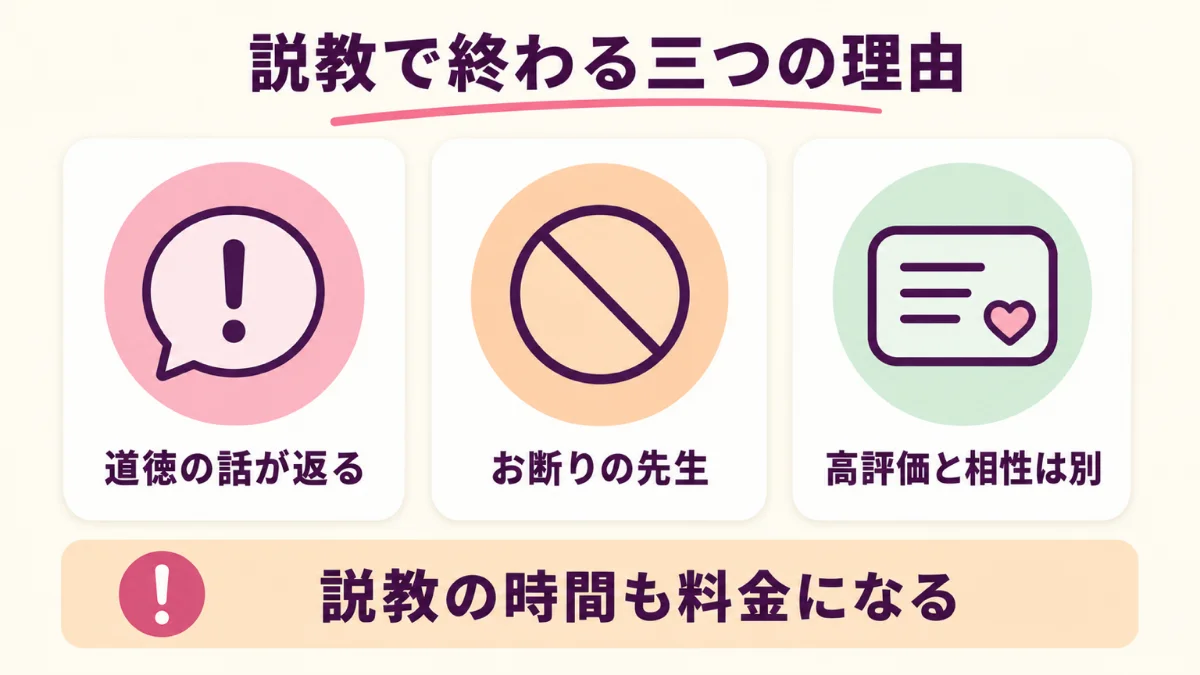 電話占いの不倫相談が説教で終わる三つの理由