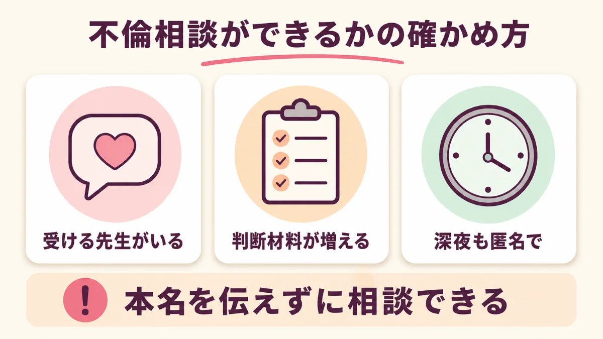 電話占いで不倫の相談ができるかを確かめる三つの点