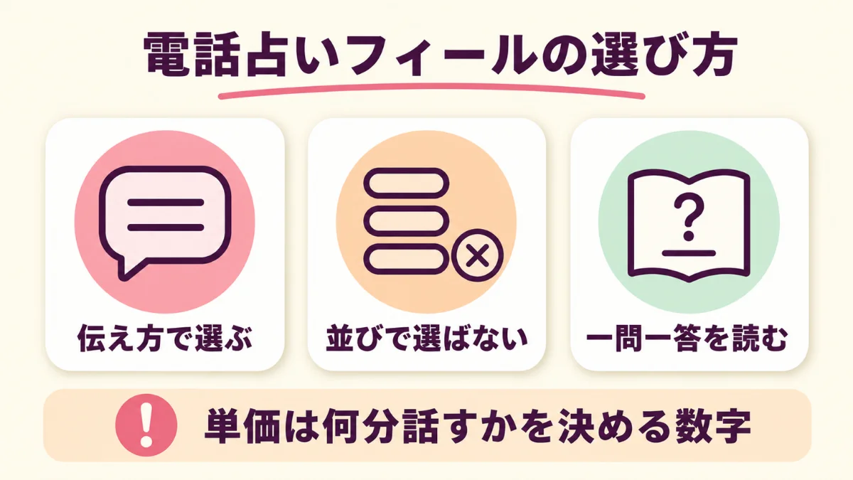 電話占いフィールの占い師は伝え方と一問一答で選び並びの多さでは選ばない