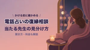 電話占いの復縁相談と当たる先生の見分け方