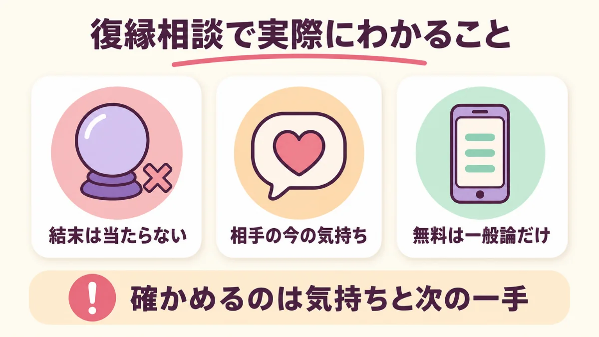 電話占いの復縁相談で実際にわかること