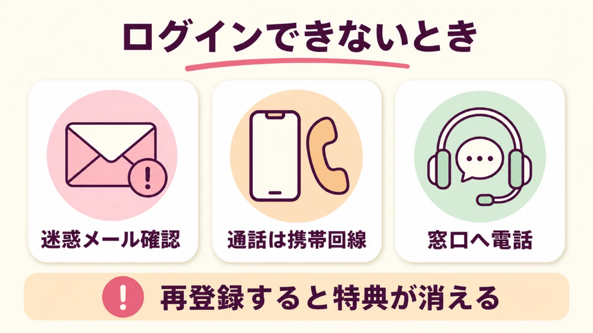 電話占いピュアリにログインできないときに確認すること