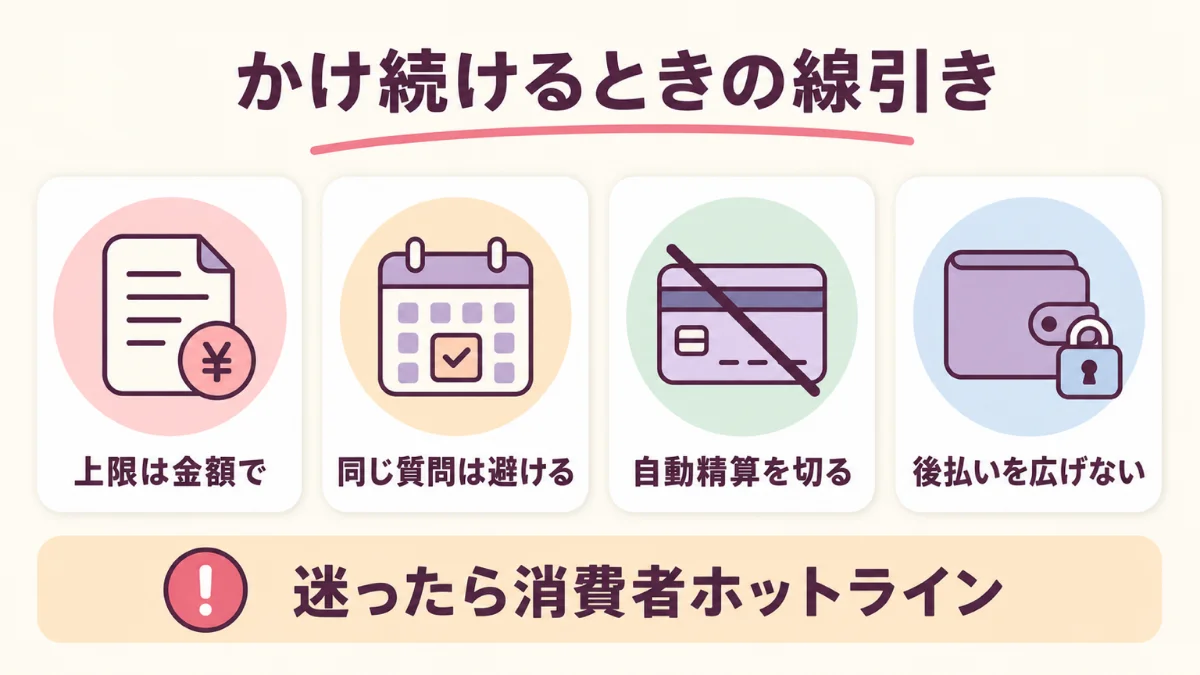 電話占いをかけ続けてしまうときの線引き