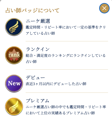 ニーケ 占い師バッチ